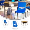 image:imageFlash Furniture Hercules Student Desk with Open Front Metal Book Box Desktop and Frame and HeavyDuty Flex Comfort Classroom Stack Set of 1 Natural TopBlack ChairMaple TopNavy Chair