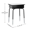 image:imageFlash Furniture Hercules Student Desk with Open Front Metal Book Box Desktop and Frame and HeavyDuty Flex Comfort Classroom Stack Set of 1 Natural TopBlack ChairGray TopBlack Chair
