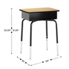 image:imageFlash Furniture Hercules Student Desk with Open Front Metal Book Box Desktop and Frame and HeavyDuty Flex Comfort Classroom Stack Set of 1 Natural TopBlack ChairNatural TopNavy Chair