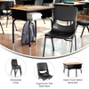 image:imageFlash Furniture Hercules Student Desk with Open Front Metal Book Box Desktop and Frame and HeavyDuty Flex Comfort Classroom Stack Set of 1 Natural TopBlack ChairNatural TopBlack Chair