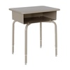 image:imageFlash Furniture Hercules Student Desk with Open Front Metal Book Box Desktop and Frame and HeavyDuty Flex Comfort Classroom Stack Set of 1 Natural TopBlack ChairGray Granite TopBlack Chair