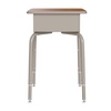 image:imageFlash Furniture Hercules Student Desk with Open Front Metal Book Box Desktop and Frame and HeavyDuty Flex Comfort Classroom Stack Set of 1 Natural TopBlack ChairWalnut TopBlack Chair
