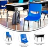 image:imageFlash Furniture Hercules Student Desk with Open Front Metal Book Box Desktop and Frame and HeavyDuty Flex Comfort Classroom Stack Set of 1 Natural TopBlack ChairGray TopNavy Chair