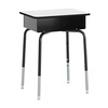 image:imageFlash Furniture Hercules Student Desk with Open Front Metal Book Box Desktop and Frame and HeavyDuty Flex Comfort Classroom Stack Set of 1 Natural TopBlack ChairGray TopNavy Chair