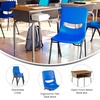 image:imageFlash Furniture Hercules Student Desk with Open Front Metal Book Box Desktop and Frame and HeavyDuty Flex Comfort Classroom Stack Set of 1 Natural TopBlack ChairWalnut TopNavy Chair
