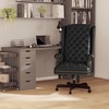 image:imageFlash Furniture High Back Traditional Fully Tufted Black LeatherSoft Executive Swivel Ergonomic Office Chair with ArmsBlack