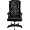 image:imageFlash Furniture High Back Traditional Fully Tufted Black LeatherSoft Executive Swivel Ergonomic Office Chair with ArmsBlack
