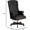 image:imageFlash Furniture High Back Traditional Fully Tufted Black LeatherSoft Executive Swivel Ergonomic Office Chair with ArmsBlack