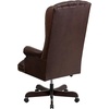 image:imageFlash Furniture High Back Traditional Fully Tufted Black LeatherSoft Executive Swivel Ergonomic Office Chair with ArmsBrown