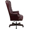 image:imageFlash Furniture High Back Traditional Fully Tufted Black LeatherSoft Executive Swivel Ergonomic Office Chair with ArmsBurgundy