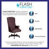 image:imageFlash Furniture High Back Traditional Fully Tufted Black LeatherSoft Executive Swivel Ergonomic Office Chair with ArmsBurgundy