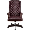 image:imageFlash Furniture High Back Traditional Fully Tufted Black LeatherSoft Executive Swivel Ergonomic Office Chair with ArmsBurgundy