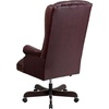image:imageFlash Furniture High Back Traditional Fully Tufted Black LeatherSoft Executive Swivel Ergonomic Office Chair with ArmsBurgundy