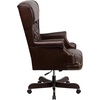 image:imageFlash Furniture High Back Traditional Tufted Brown LeatherSoft Executive Ergonomic Office Chair with Oversized Headrest amp Nail Trim ArmsBrown