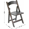 image:imageFlash Furniture Holden Commercial Solid Wood Dining Chair Foldable Design Solid Beechwood Frame Curved Back Mortise and Tenon Construction OakEarly American Wood