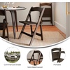 image:imageFlash Furniture Holden Commercial Solid Wood Dining Chair Foldable Design Solid Beechwood Frame Curved Back Mortise and Tenon Construction OakEarly American Wood