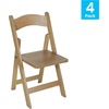 image:imageFlash Furniture Holden Commercial Solid Wood Dining Chair Foldable Design Solid Beechwood Frame Curved Back Mortise and Tenon Construction OakOak
