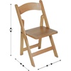 image:imageFlash Furniture Holden Commercial Solid Wood Dining Chair Foldable Design Solid Beechwood Frame Curved Back Mortise and Tenon Construction OakOak