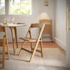 image:imageFlash Furniture Holden Commercial Solid Wood Dining Chair Foldable Design Solid Beechwood Frame Curved Back Mortise and Tenon Construction OakOak