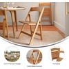 image:imageFlash Furniture Holden Commercial Solid Wood Dining Chair Foldable Design Solid Beechwood Frame Curved Back Mortise and Tenon Construction OakOak