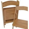 image:imageFlash Furniture Holden Commercial Solid Wood Dining Chair Foldable Design Solid Beechwood Frame Curved Back Mortise and Tenon Construction OakOak