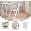 image:imageFlash Furniture Holden Commercial Solid Wood Dining Chair Foldable Design Solid Beechwood Frame Curved Back Mortise and Tenon Construction OakWhite