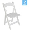 image:imageFlash Furniture Holden Commercial Solid Wood Dining Chair Foldable Design Solid Beechwood Frame Curved Back Mortise and Tenon Construction OakWhite