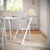 image:imageFlash Furniture Holden Commercial Solid Wood Dining Chair Foldable Design Solid Beechwood Frame Curved Back Mortise and Tenon Construction OakWhite