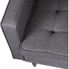 image:imageFlash Furniture Hudson Commercial MidCentury Modern Chair  Dark Gray Faux Linen Upholstery  Buttonless Tufted Seat  Solid Wood LegsDark Gray