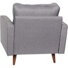 image:imageFlash Furniture Hudson Commercial MidCentury Modern Chair  Dark Gray Faux Linen Upholstery  Buttonless Tufted Seat  Solid Wood LegsSlate Gray