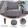 image:imageFlash Furniture Hudson Commercial MidCentury Modern Chair  Dark Gray Faux Linen Upholstery  Buttonless Tufted Seat  Solid Wood LegsSlate Gray