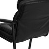 image:imageFlash Furniture Isla LeatherSoft Executive Side Reception Chair with Padded Arms and Sled Base Upholstered Side Chair for Living RoomOffice BlackBlack Leathersoft