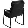 image:imageFlash Furniture Isla LeatherSoft Executive Side Reception Chair with Padded Arms and Sled Base Upholstered Side Chair for Living RoomOffice BlackBlack Leathersoft