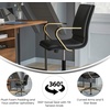 image:imageFlash Furniture James MidBack Designer Executive Office Chair  Black LeatherSoft Upholstery  Brushed Gold Base and Arms  Height Adjustable 360 Swivel SeatBlackGold