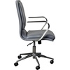 image:imageFlash Furniture James MidBack Designer Executive Office Chair  Black LeatherSoft Upholstery  Brushed Gold Base and Arms  Height Adjustable 360 Swivel SeatGrayChrome