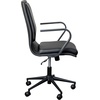 image:imageFlash Furniture James MidBack Designer Executive Office Chair  Black LeatherSoft Upholstery  Brushed Gold Base and Arms  Height Adjustable 360 Swivel SeatBlackBlack