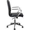 image:imageFlash Furniture James MidBack Designer Executive Office Chair  Black LeatherSoft Upholstery  Brushed Gold Base and Arms  Height Adjustable 360 Swivel SeatBlackChrome