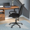 image:imageFlash Furniture James MidBack Designer Executive Office Chair  Black LeatherSoft Upholstery  Brushed Gold Base and Arms  Height Adjustable 360 Swivel SeatBlackBlack