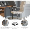 image:imageFlash Furniture James MidBack Designer Executive Office Chair  Black LeatherSoft Upholstery  Brushed Gold Base and Arms  Height Adjustable 360 Swivel SeatTaupeChrome