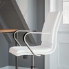 image:imageFlash Furniture James MidBack Designer Executive Office Chair  Black LeatherSoft Upholstery  Brushed Gold Base and Arms  Height Adjustable 360 Swivel SeatWhiteChrome