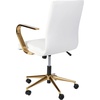 image:imageFlash Furniture James MidBack Designer Executive Office Chair  Black LeatherSoft Upholstery  Brushed Gold Base and Arms  Height Adjustable 360 Swivel SeatWhiteGold