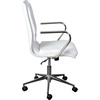 image:imageFlash Furniture James MidBack Designer Executive Office Chair  Black LeatherSoft Upholstery  Brushed Gold Base and Arms  Height Adjustable 360 Swivel SeatWhiteChrome