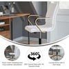 image:imageFlash Furniture James MidBack Designer Executive Office Chair  Black LeatherSoft Upholstery  Brushed Gold Base and Arms  Height Adjustable 360 Swivel SeatWhiteGold