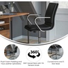 image:imageFlash Furniture James MidBack Designer Executive Office Chair  Black LeatherSoft Upholstery  Brushed Gold Base and Arms  Height Adjustable 360 Swivel SeatBlackChrome