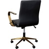 image:imageFlash Furniture James MidBack Designer Executive Office Chair  Black LeatherSoft Upholstery  Brushed Gold Base and Arms  Height Adjustable 360 Swivel SeatBlackGold