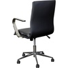 image:imageFlash Furniture James MidBack Designer Executive Office Chair  Black LeatherSoft Upholstery  Brushed Gold Base and Arms  Height Adjustable 360 Swivel SeatBlackChrome