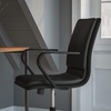 image:imageFlash Furniture James MidBack Designer Executive Office Chair  Black LeatherSoft Upholstery  Brushed Gold Base and Arms  Height Adjustable 360 Swivel SeatBlackBlack