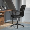 image:imageFlash Furniture James MidBack Designer Executive Office Chair  Black LeatherSoft Upholstery  Brushed Gold Base and Arms  Height Adjustable 360 Swivel SeatBlackBlack