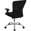 image:imageFlash Furniture Jasmine MidBack Black Mesh Contemporary Swivel Task Office Chair with Chrome Base and Adjustable ArmsBlack