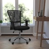 image:imageFlash Furniture Jasmine MidBack Black Mesh Contemporary Swivel Task Office Chair with Chrome Base and Adjustable ArmsBlack